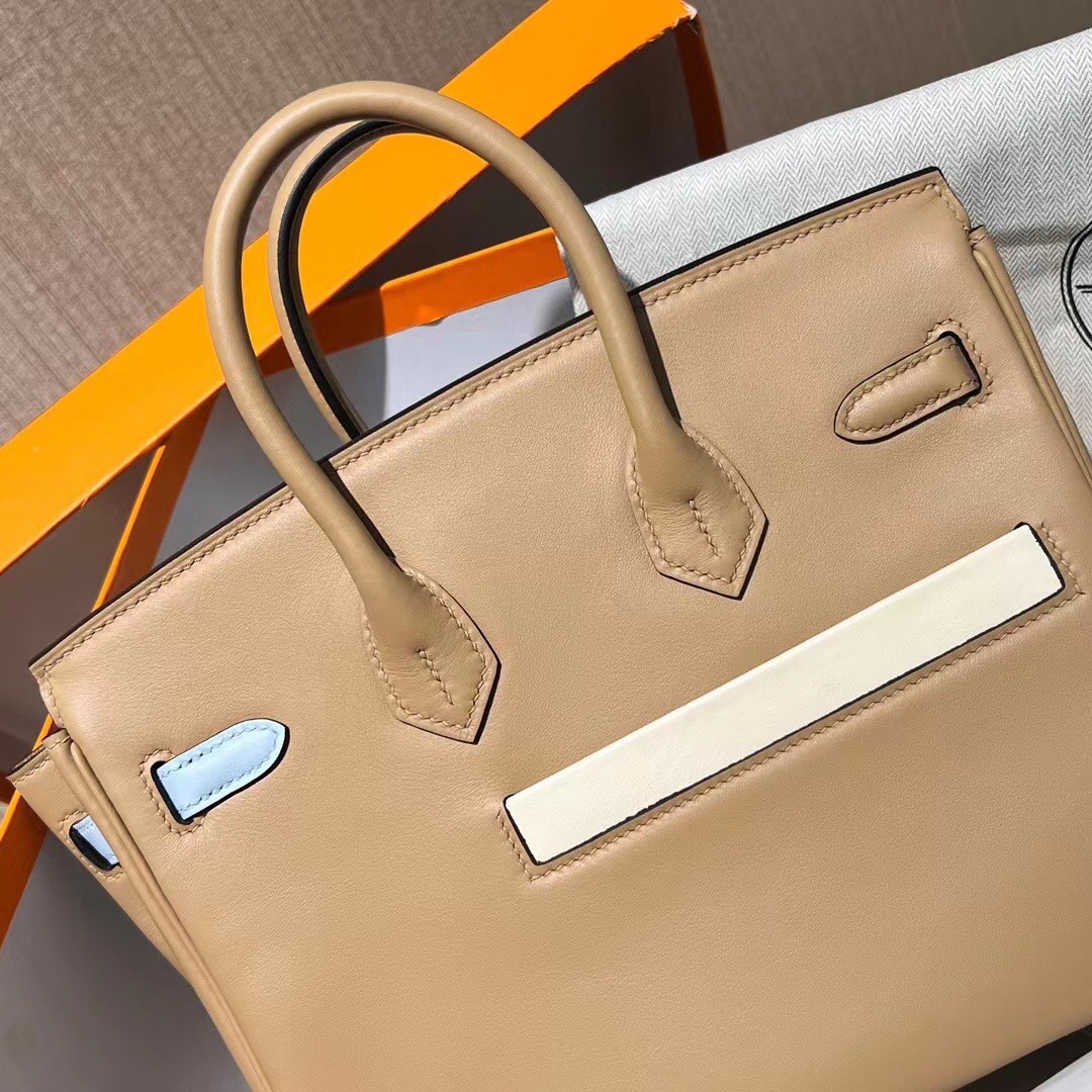 Hermes Birkin 30CM Swift Leather Handbag Brown 